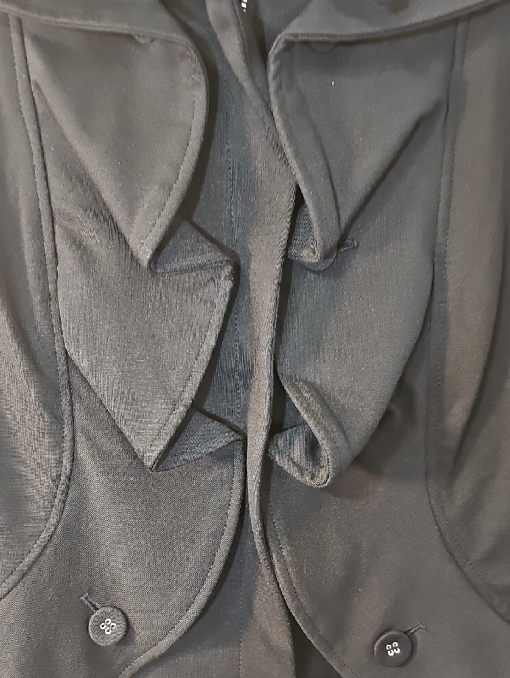 Grace Elements Black Ruffle-Front Cropped Blazer - Picture 4 of 9